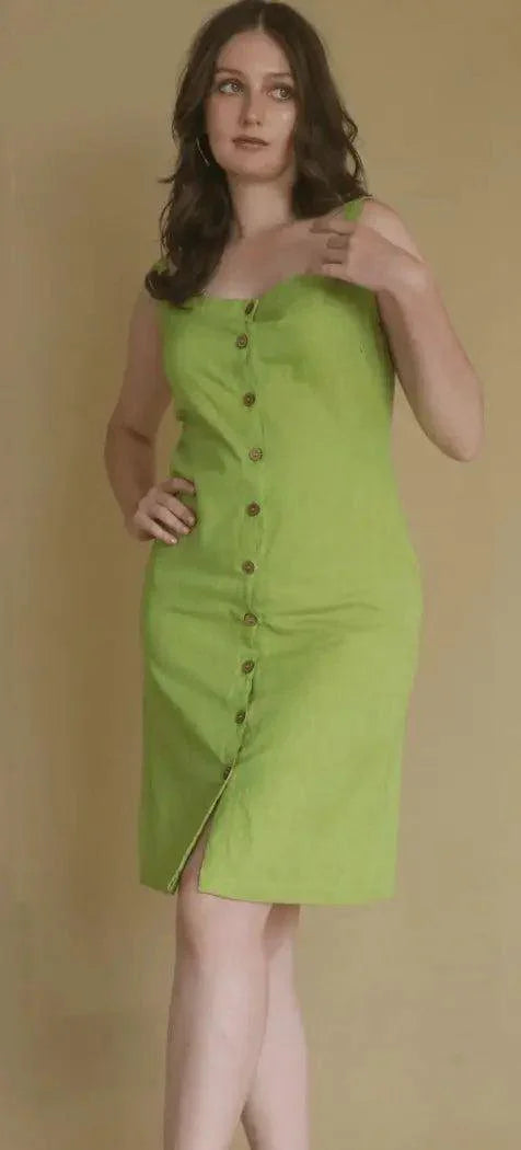 Handwoven Cotton Button Down Dress