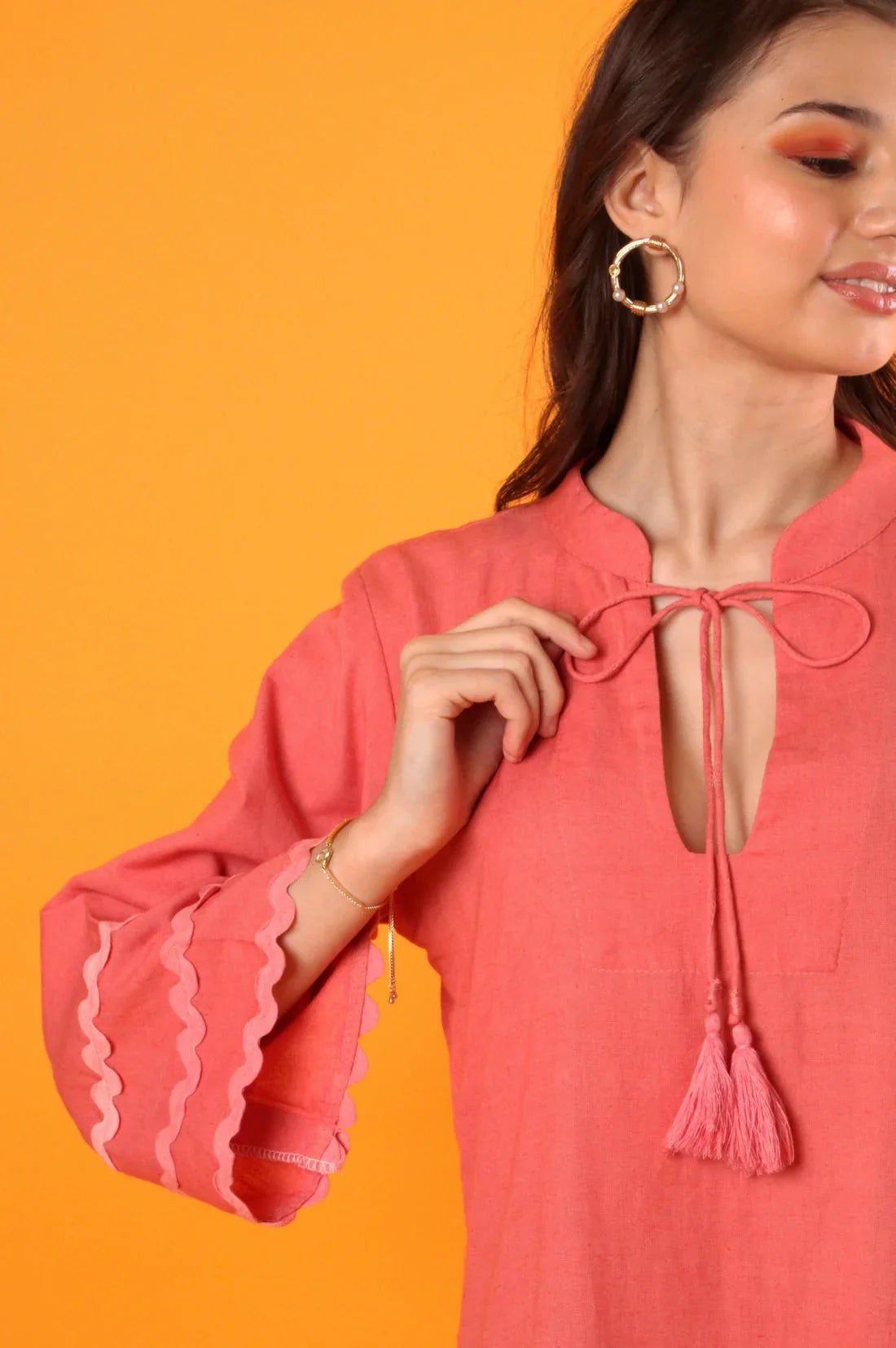 Handwoven Carnation Brunch Dress