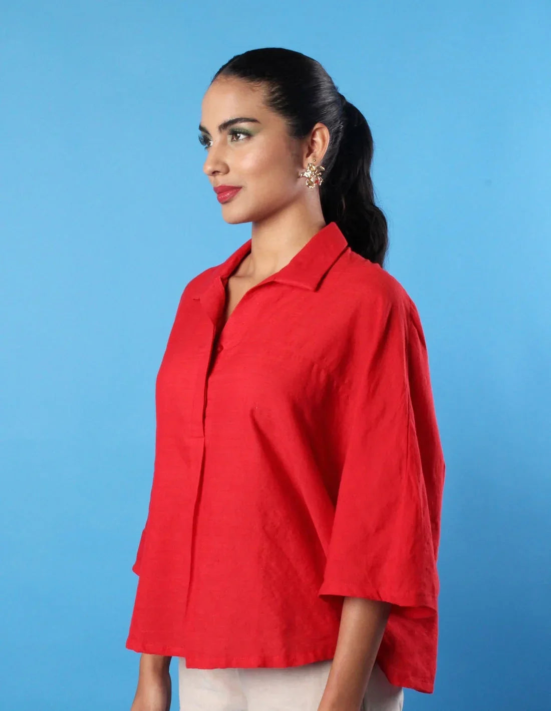 Handwoven Hibiscus Top