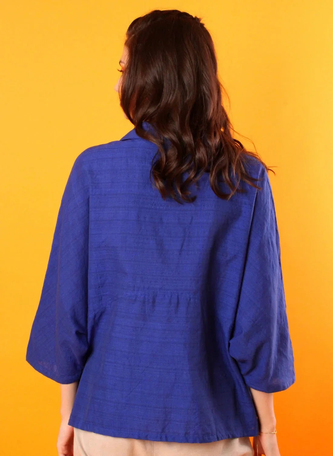 Handwoven Blue Lotus Top