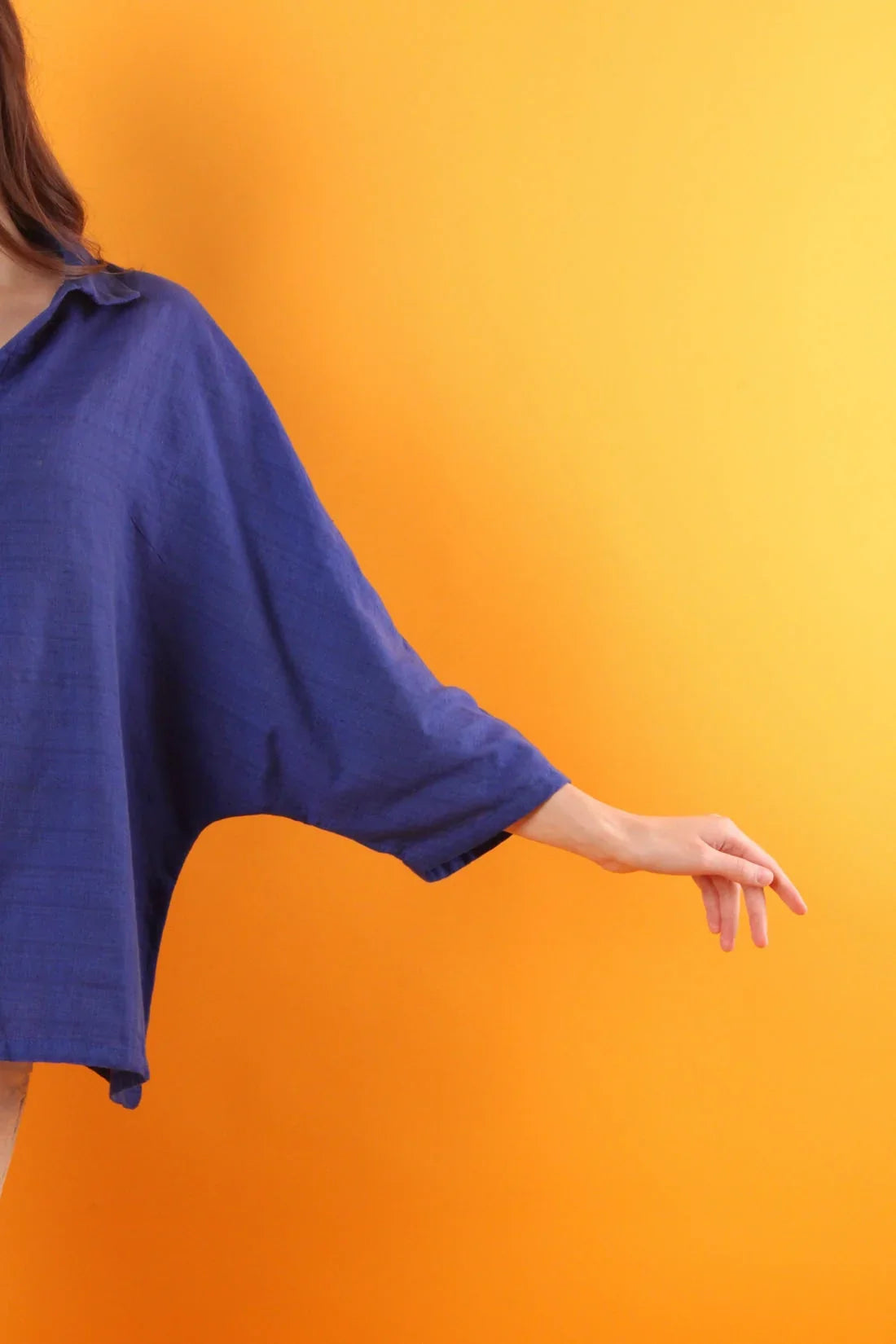 Handwoven Blue Lotus Top