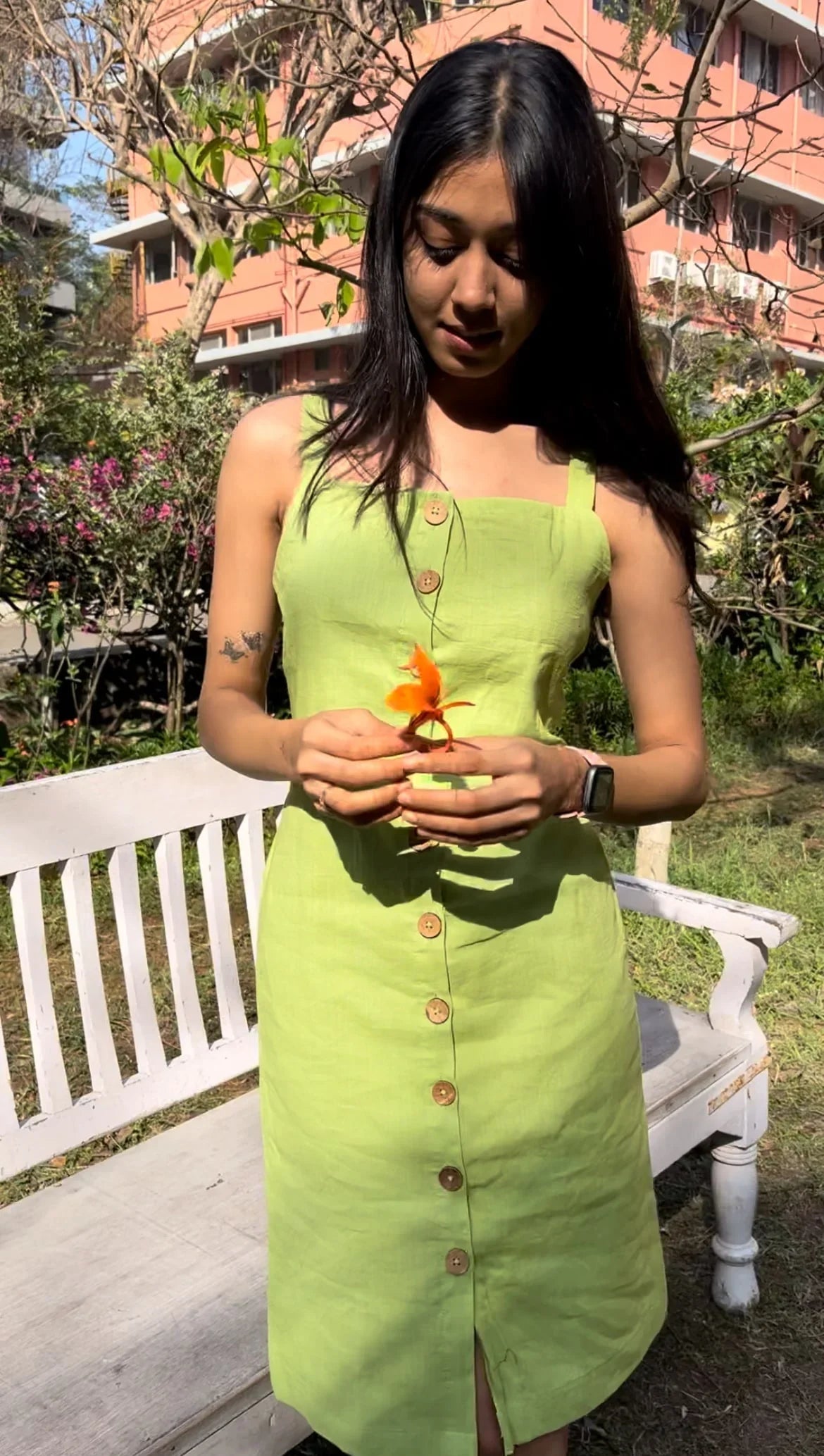 Handwoven Cotton Button Down Dress