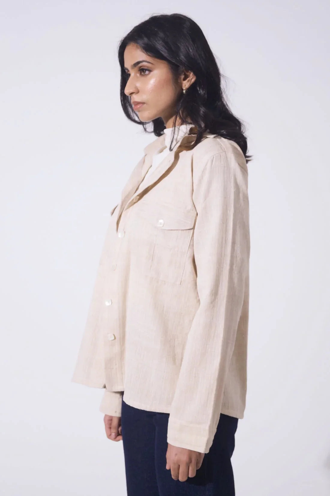 Handwoven Peace Silk Textured jacket