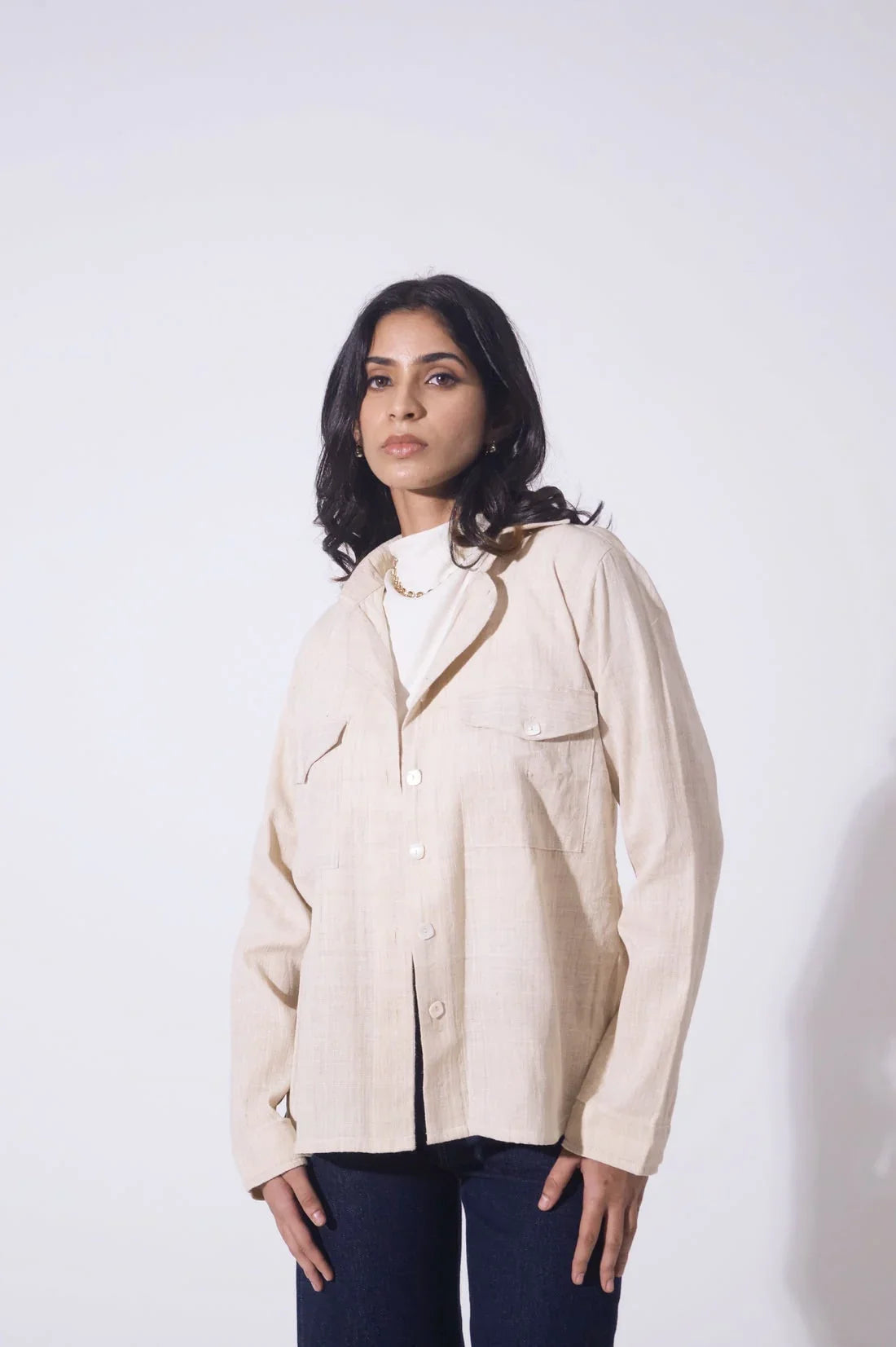 Handwoven Peace Silk Textured jacket