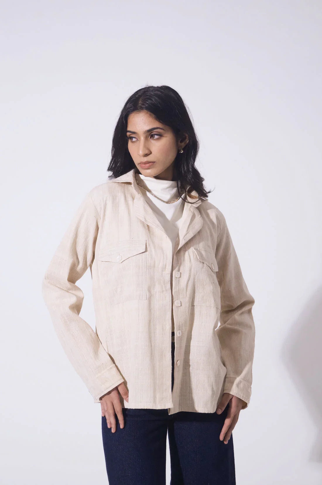 Handwoven Peace Silk Textured jacket