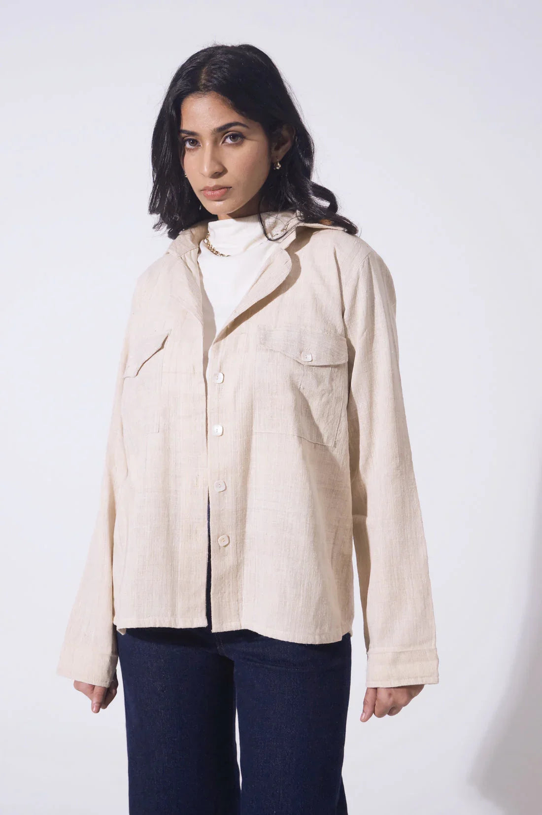 Handwoven Peace Silk Textured jacket