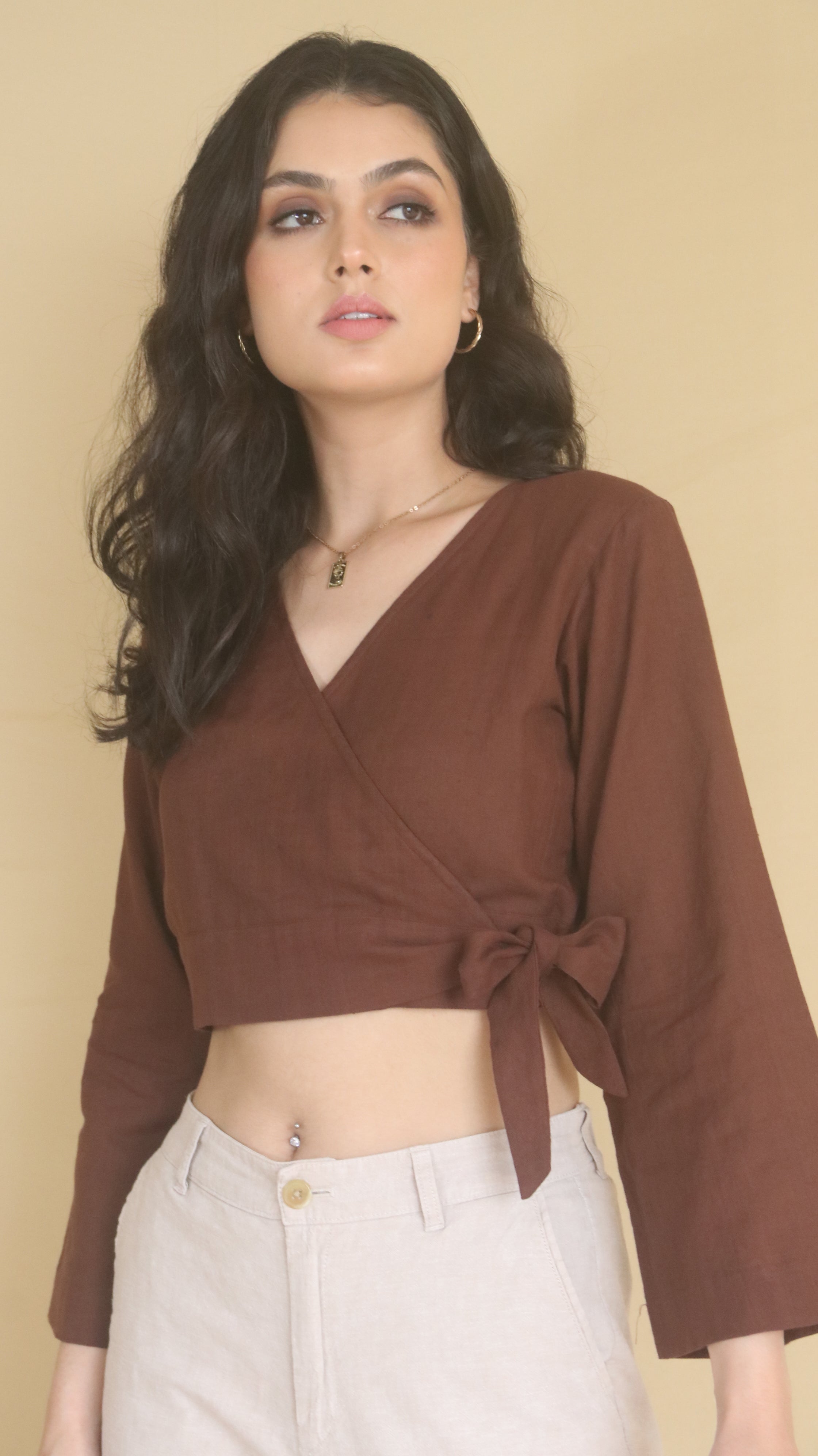 Bell Sleeve Wrap Top - Naava