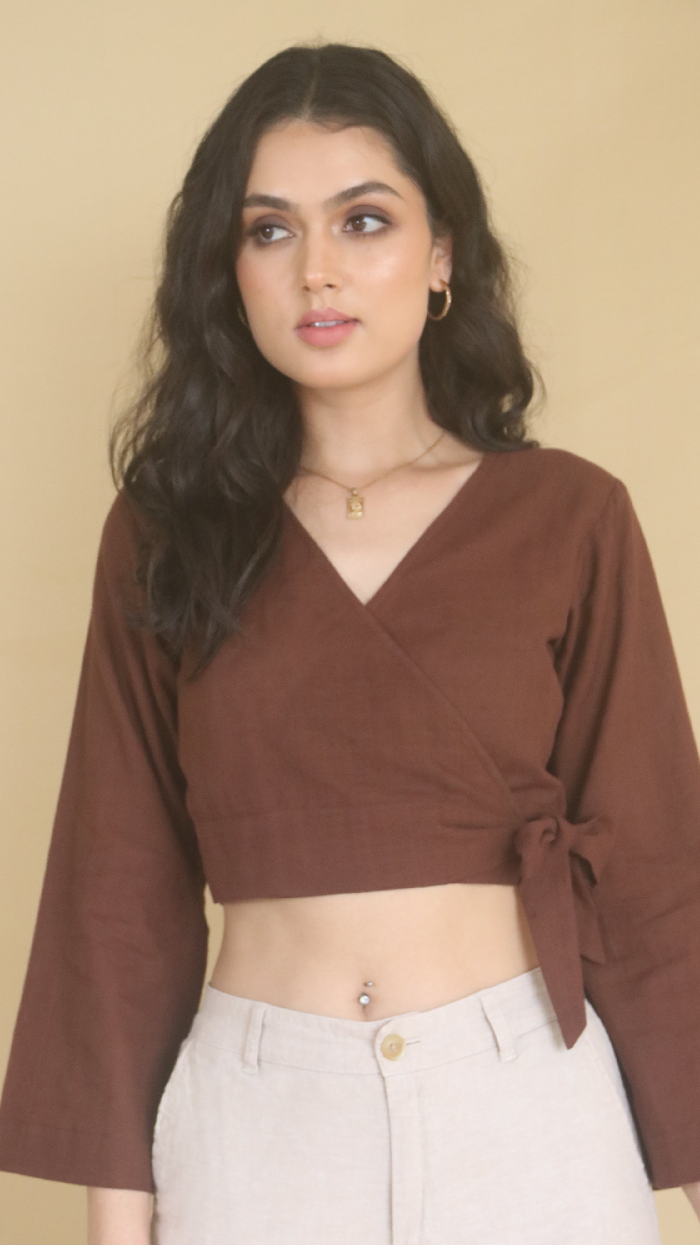 Bell Sleeve Wrap Top - Naava