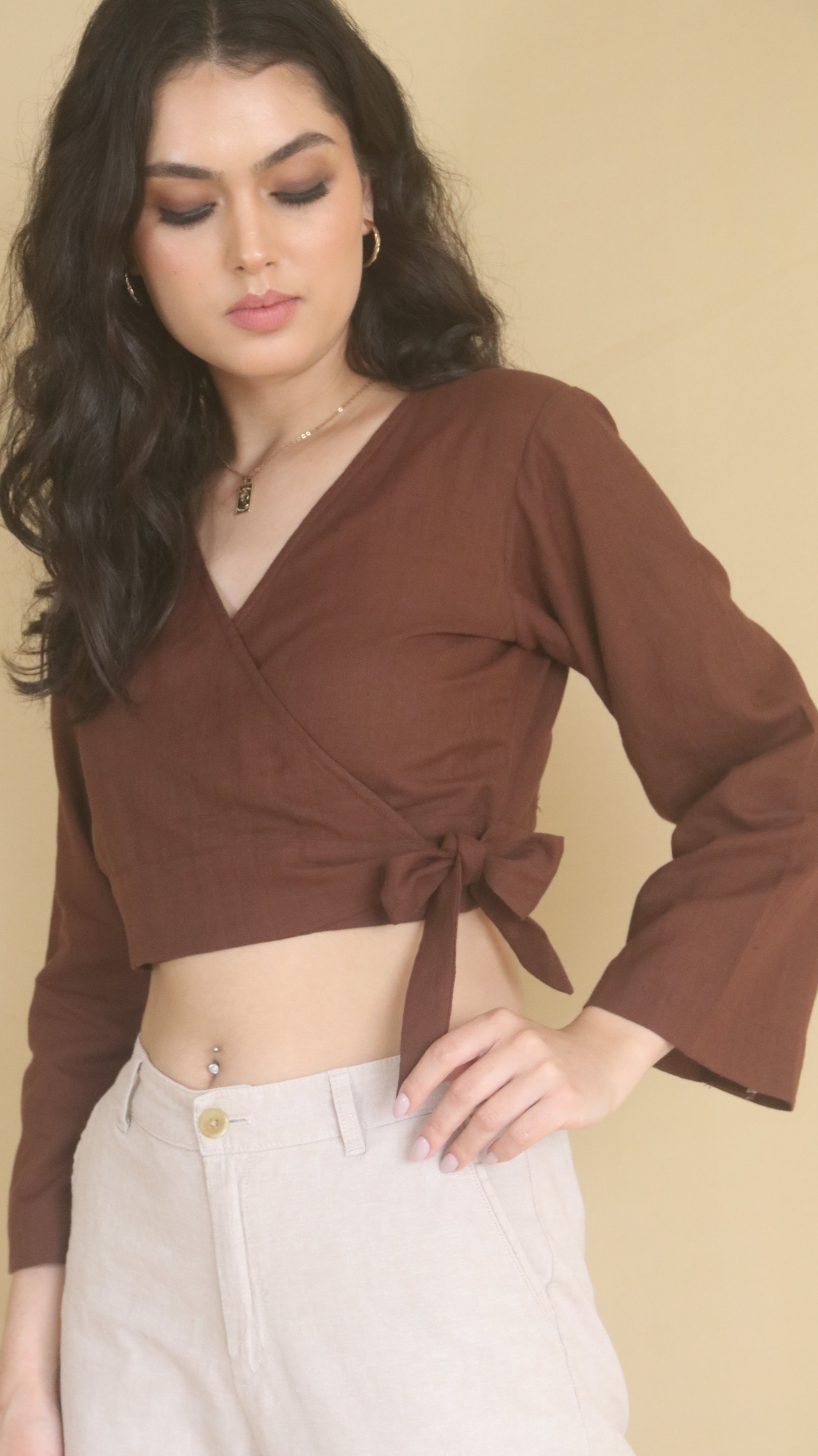 Bell Sleeve Wrap Top - Naava