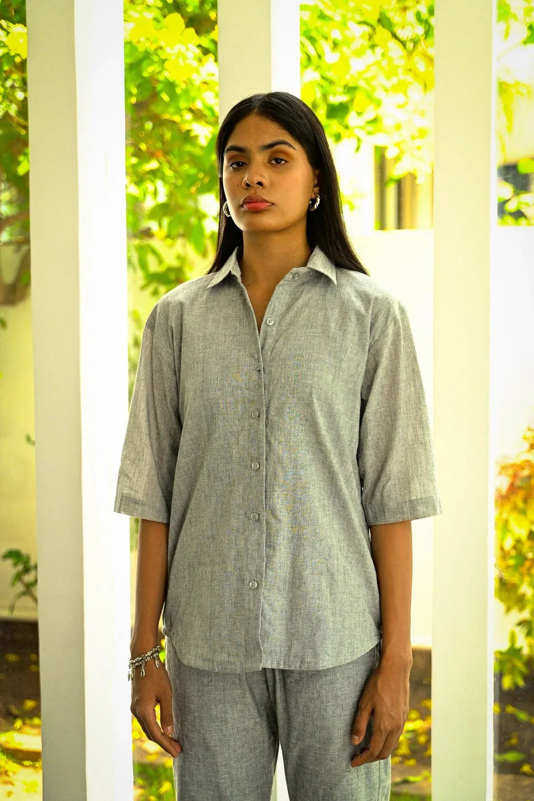 Handwoven Ash Grey Co-ord Set