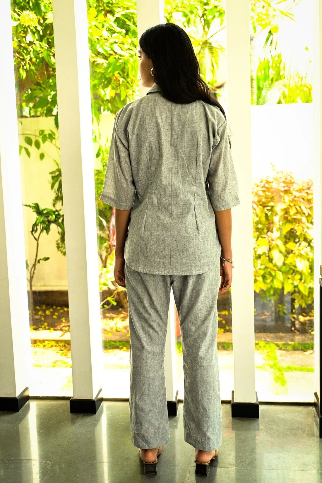 Handwoven Ash Grey Co-ord Set