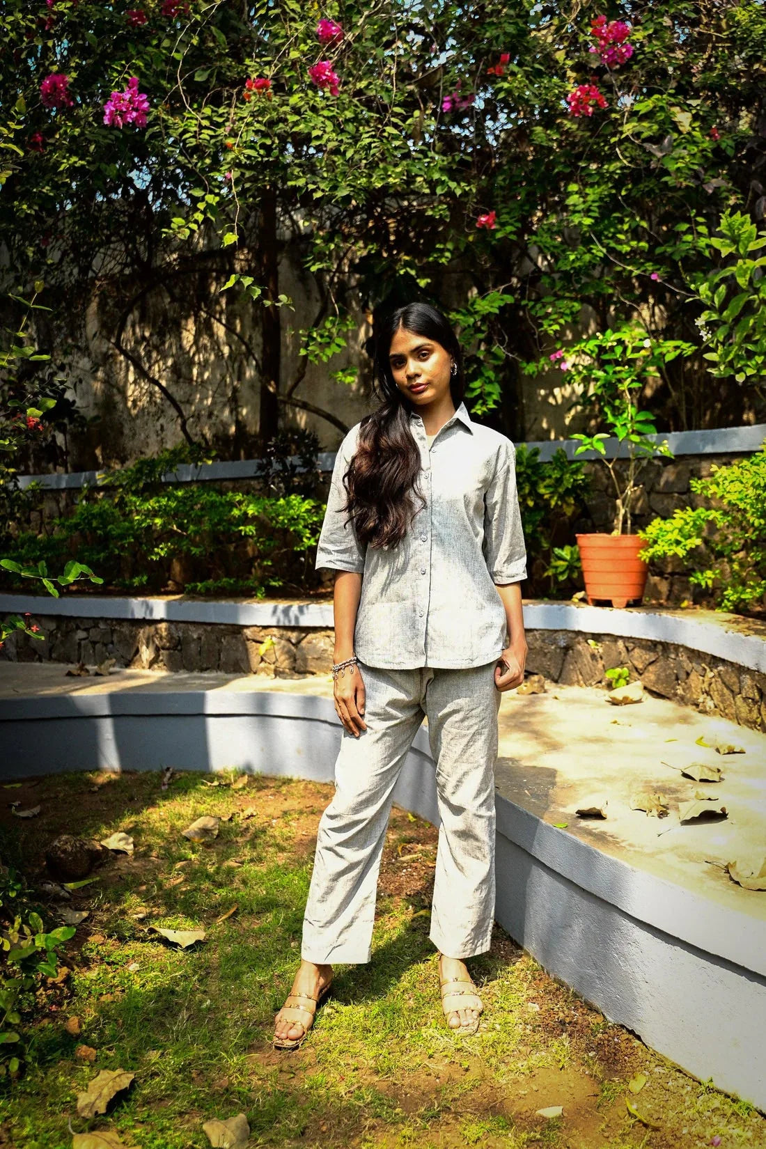 Handwoven Ash Grey Co-ord Set