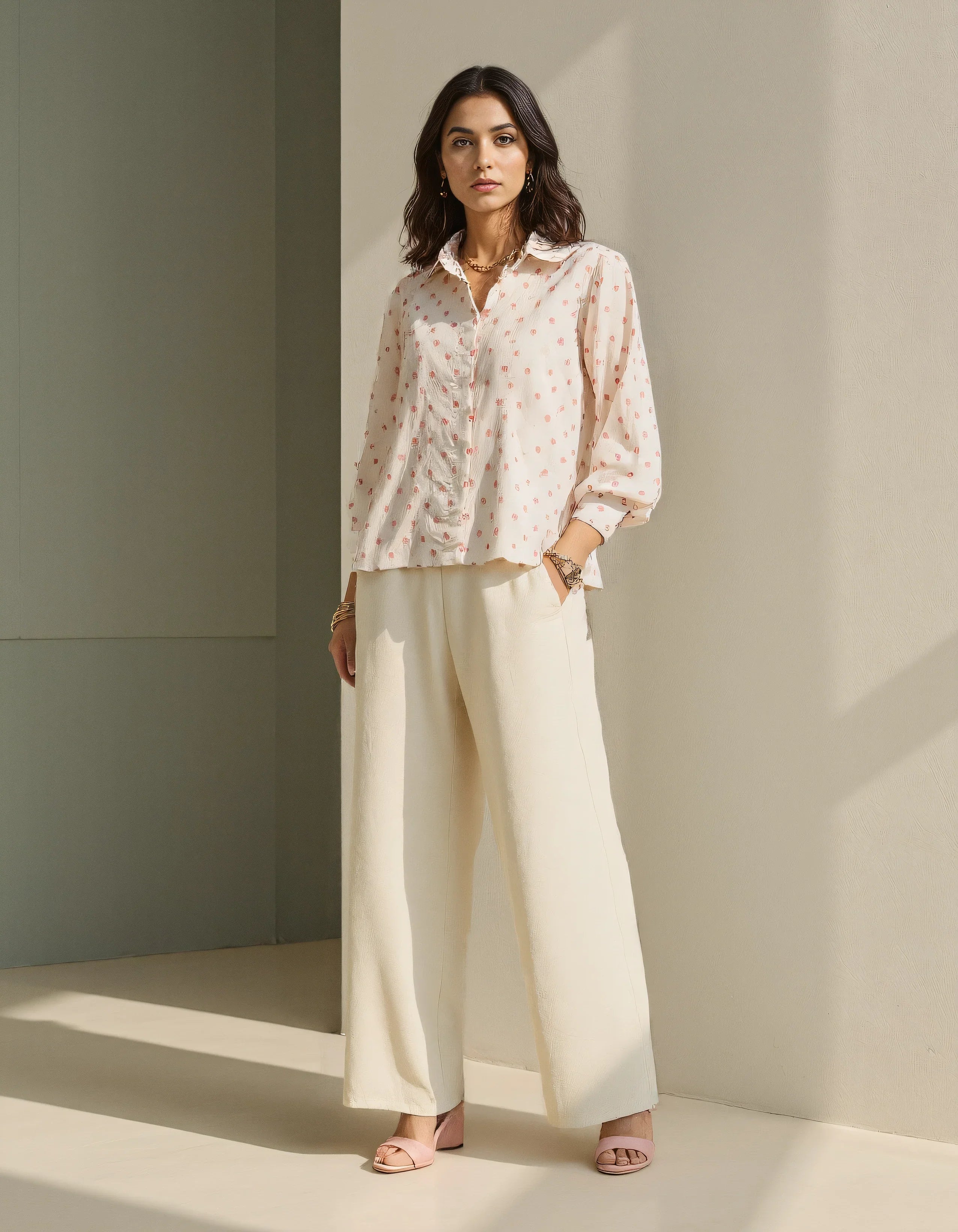 Sanya Embroidered Little Hearts Shirt