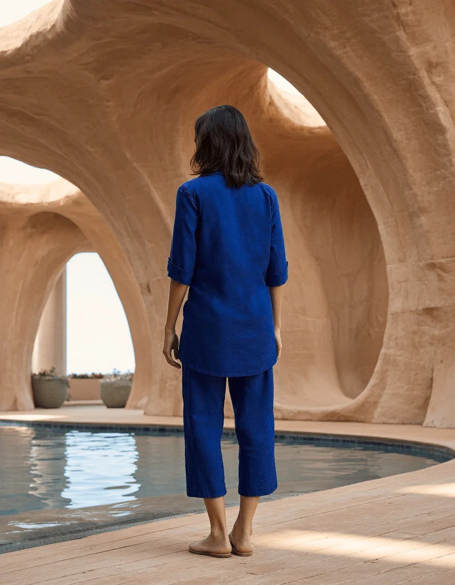 Handwoven Blue Effortless Co-ord Set