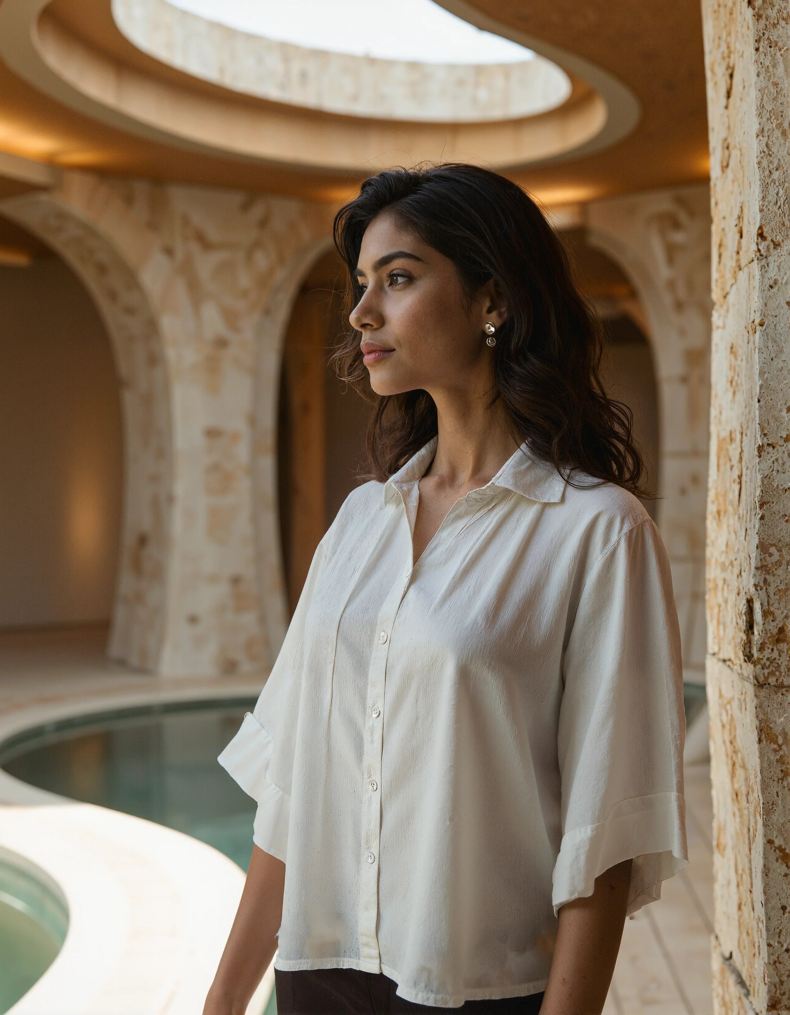 Handwoven Angel Sleeve Shirt