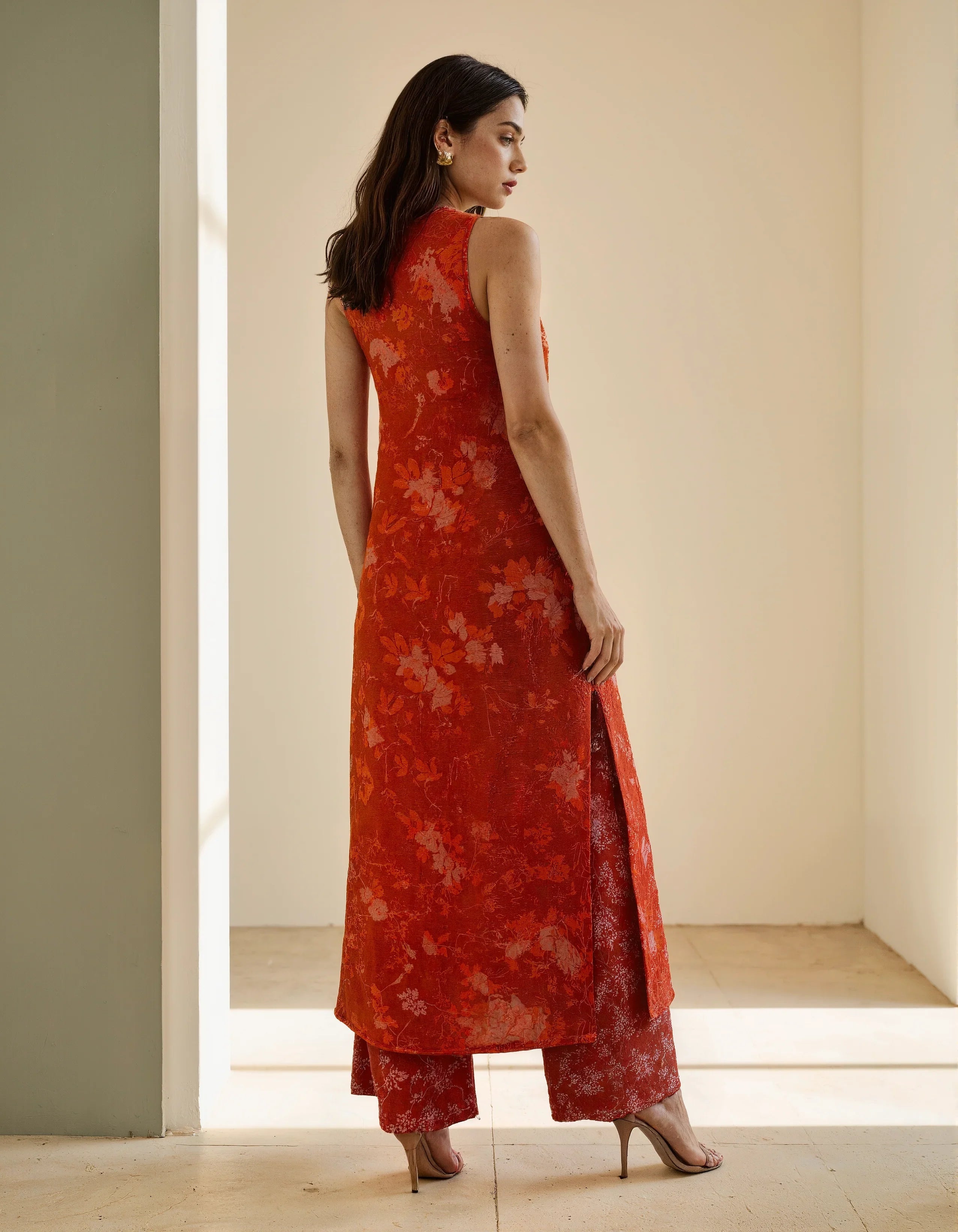 Amara Printed Mul Coord Set (3 piece set with bustier)