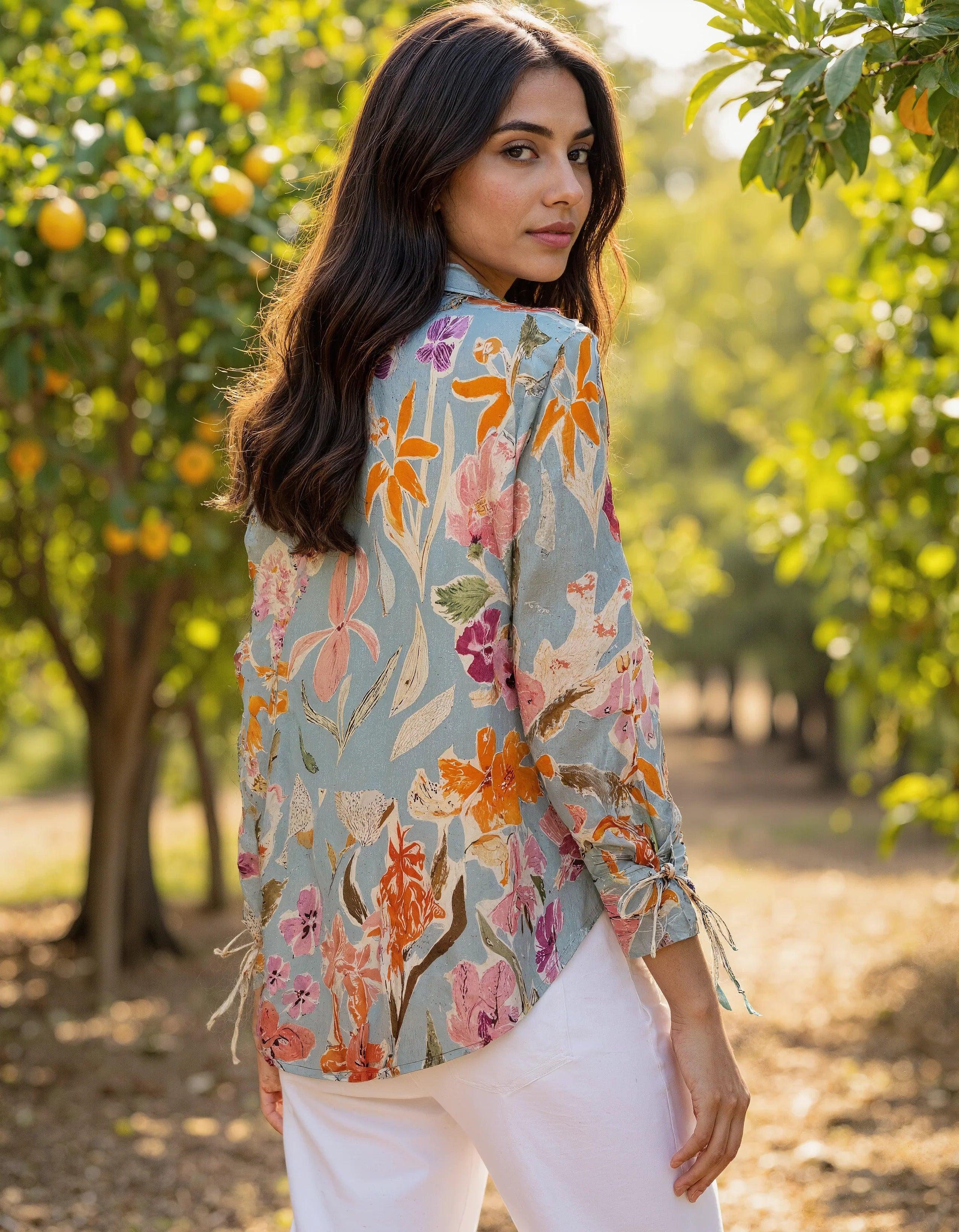 Handwoven Petals Drawstring Top