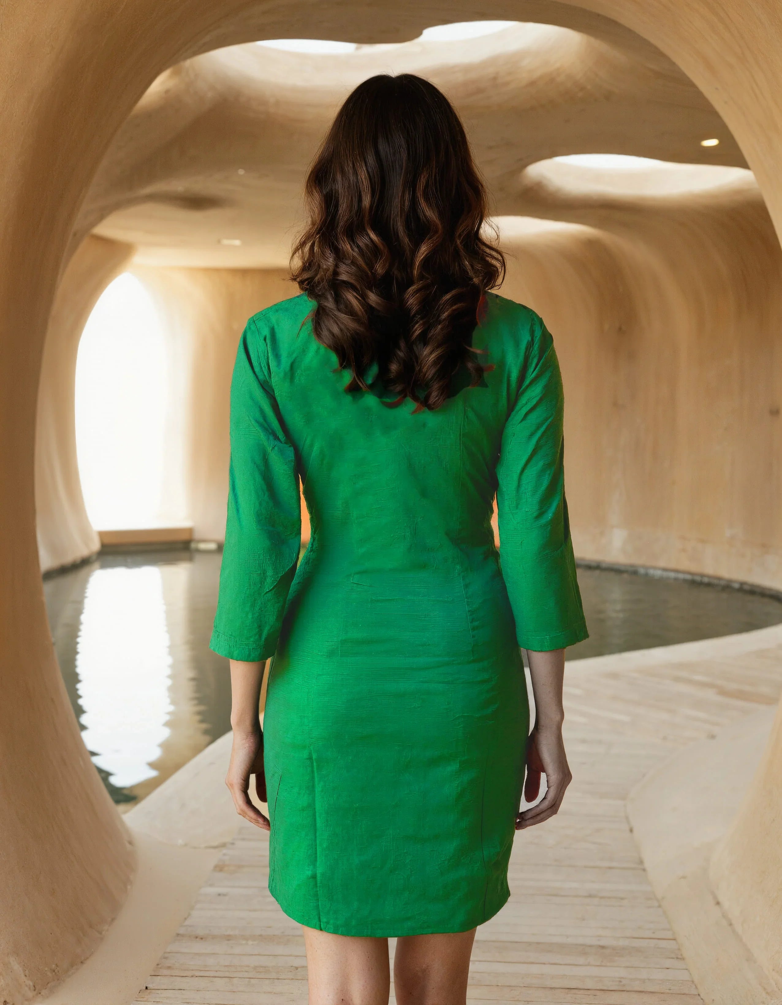 Handwoven Twiggy Woven Shift Cotton Dress