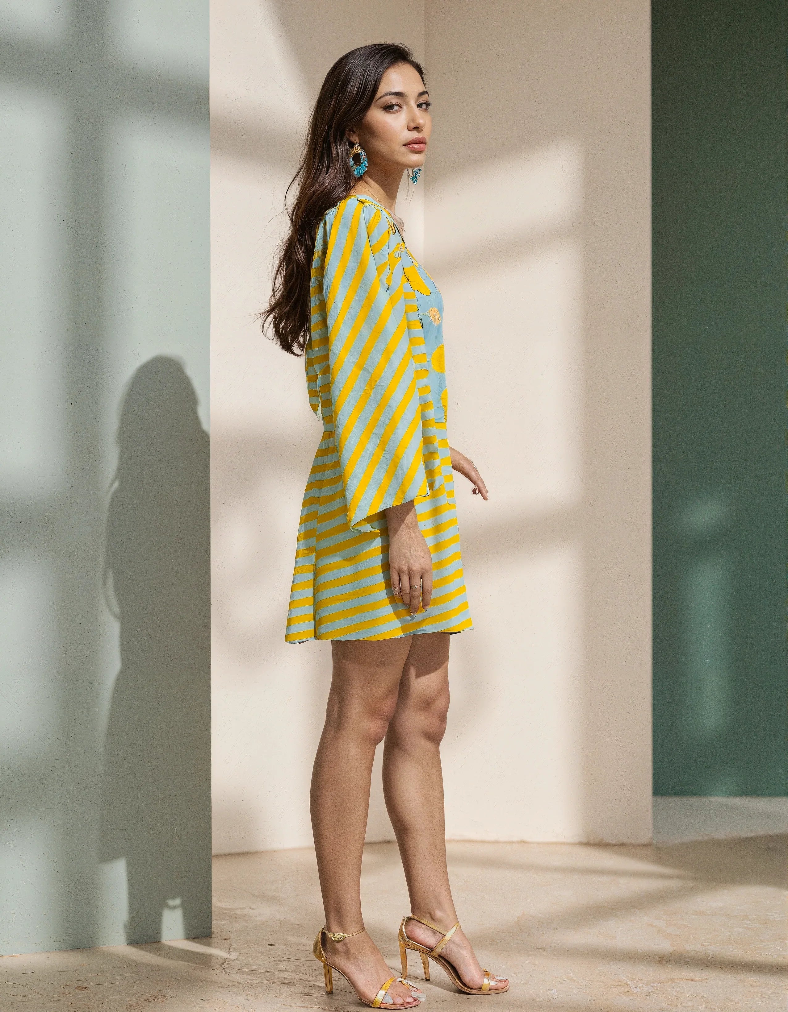 Myra Pastel Cottons Midi Dress