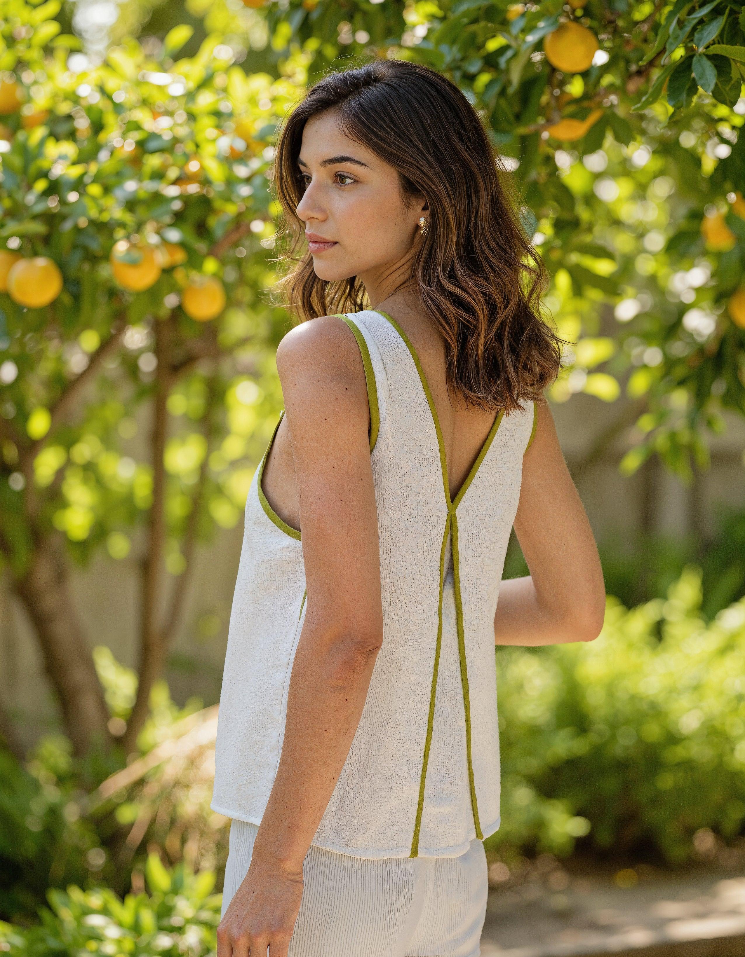 Handwoven crushed Lime & Citrus Coord set