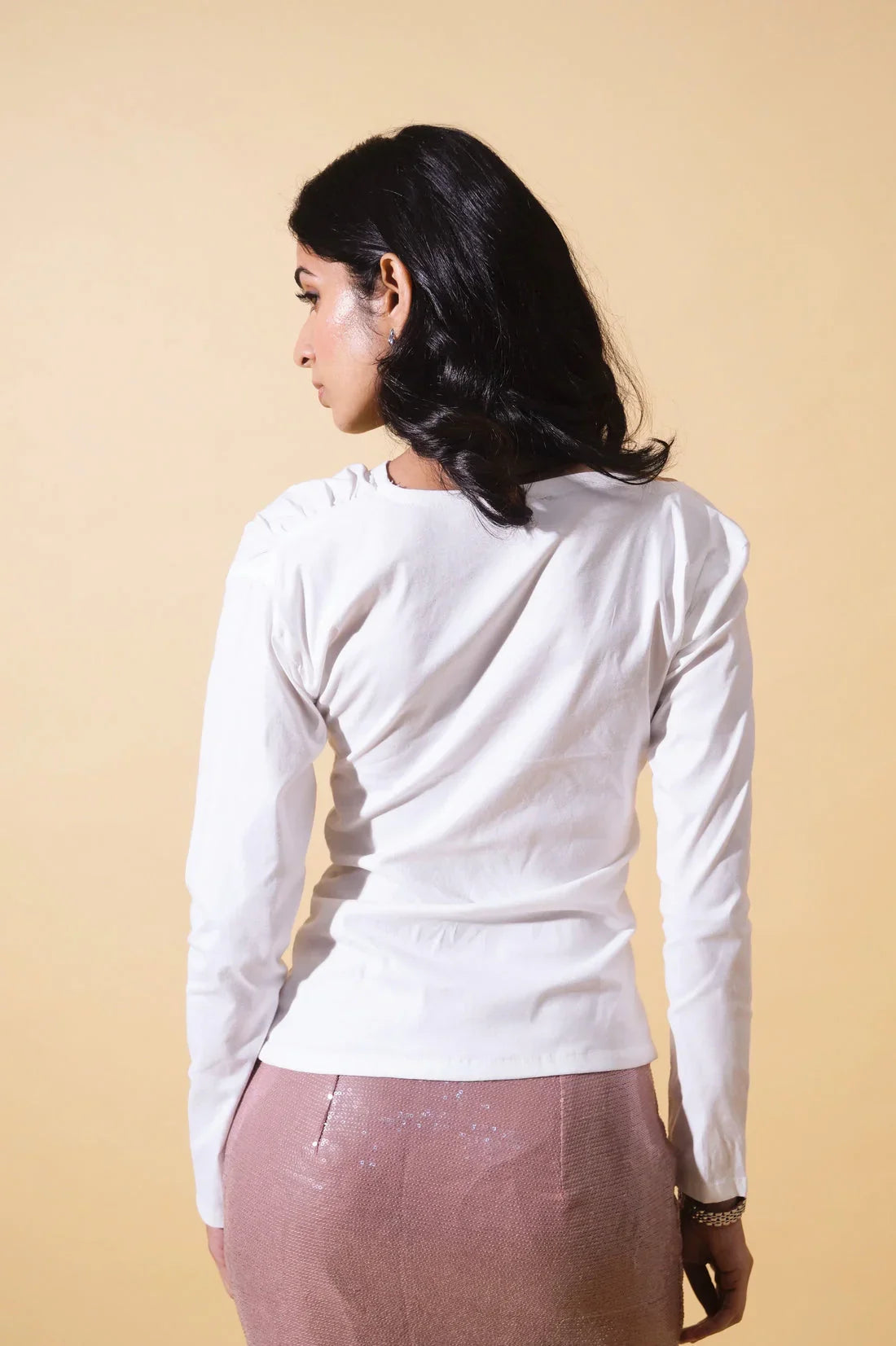 Handwoven Flexi Cotton Essentials Blanco Top