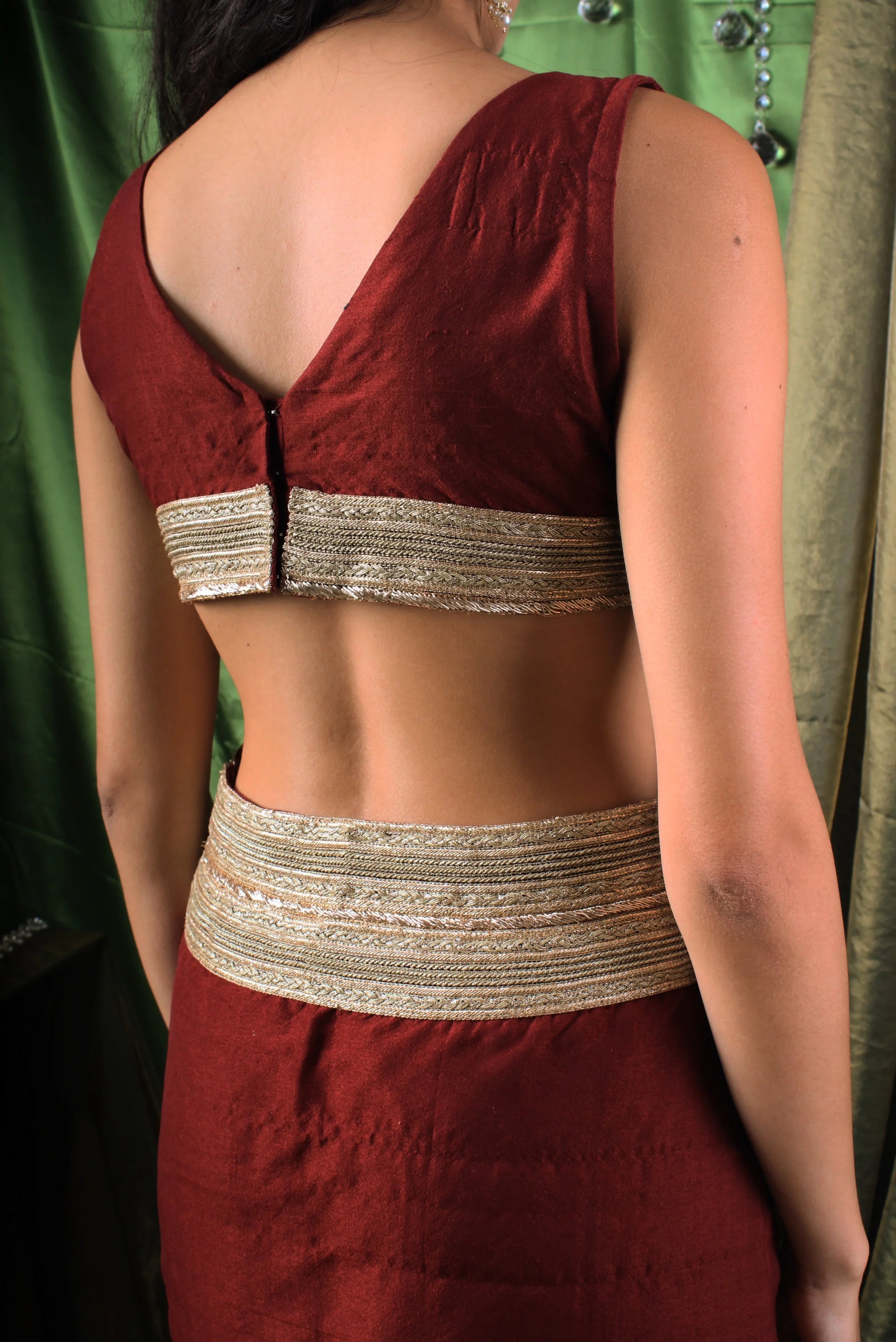 Handwoven Garnet Maroon Statement Dress