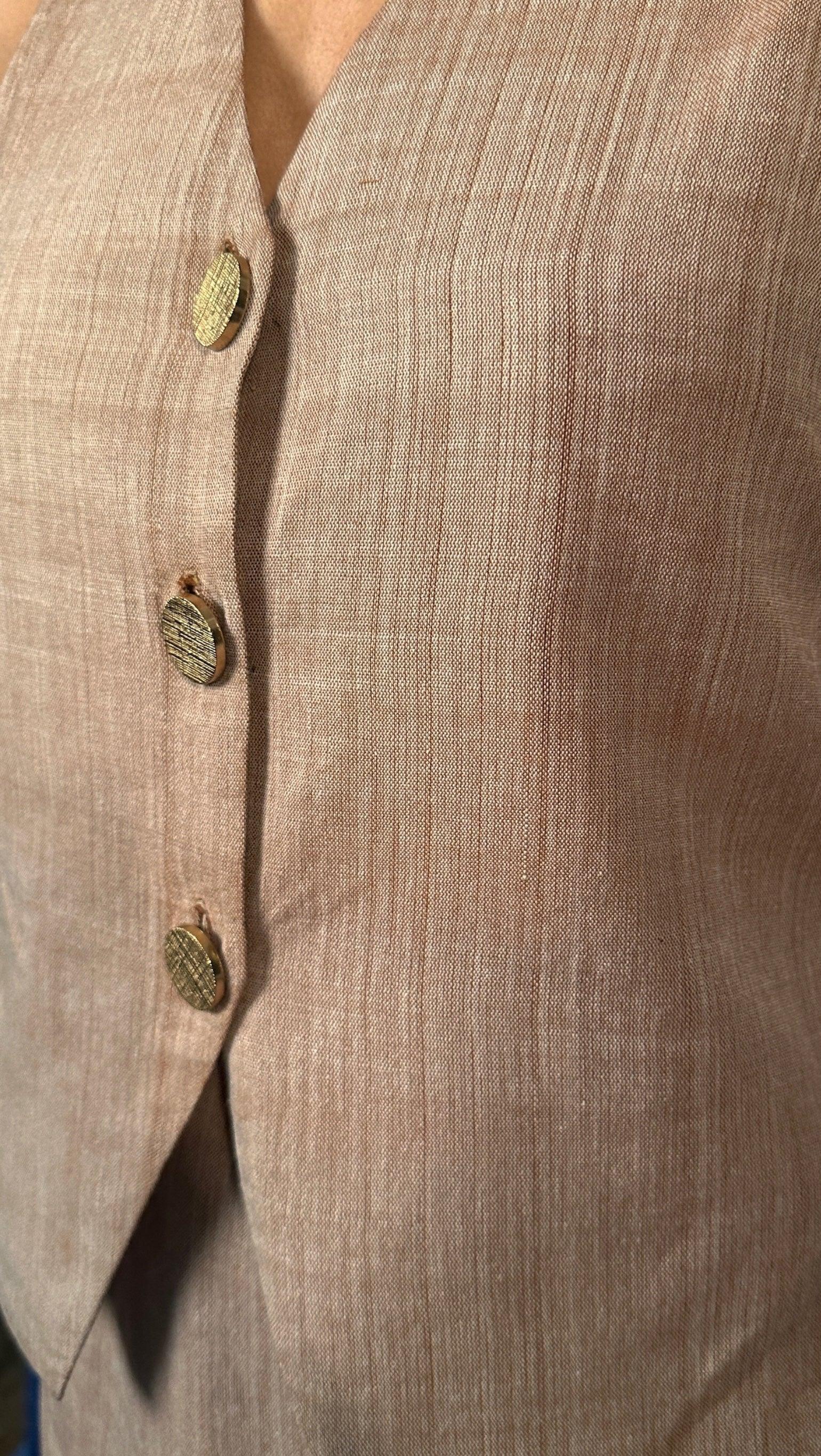 Earth Linen- Handwoven Vest Top