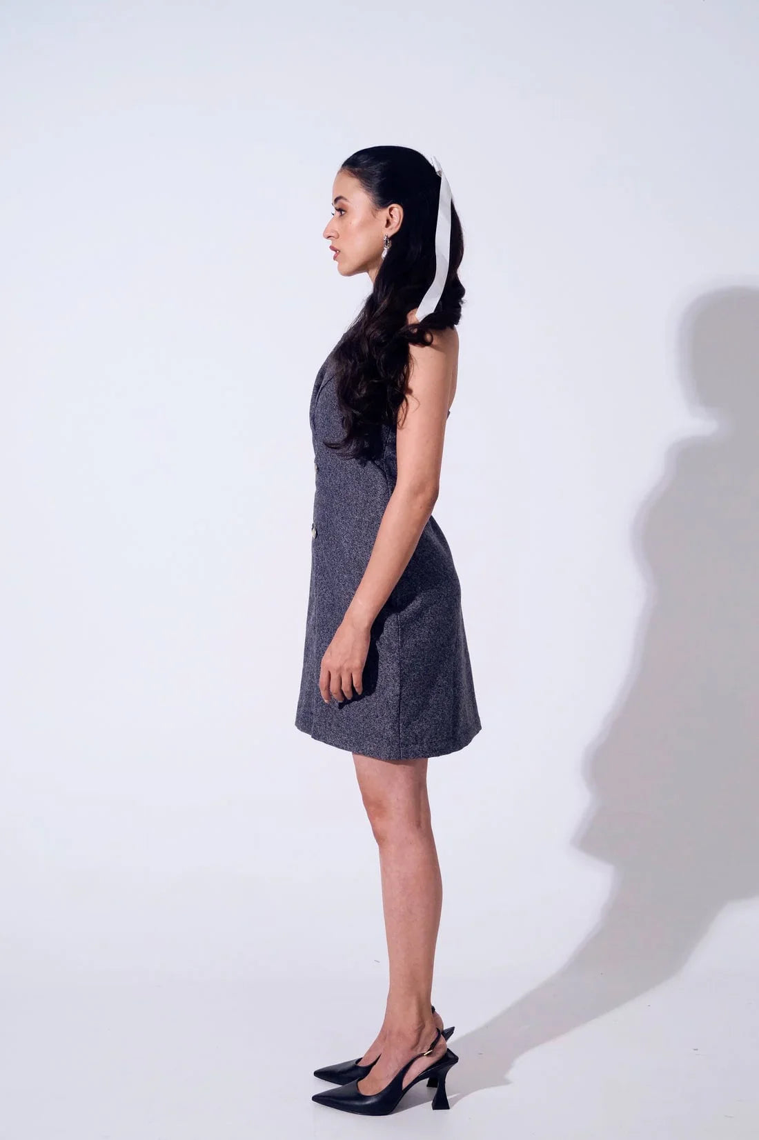 Handwoven Wool Blazer Dress