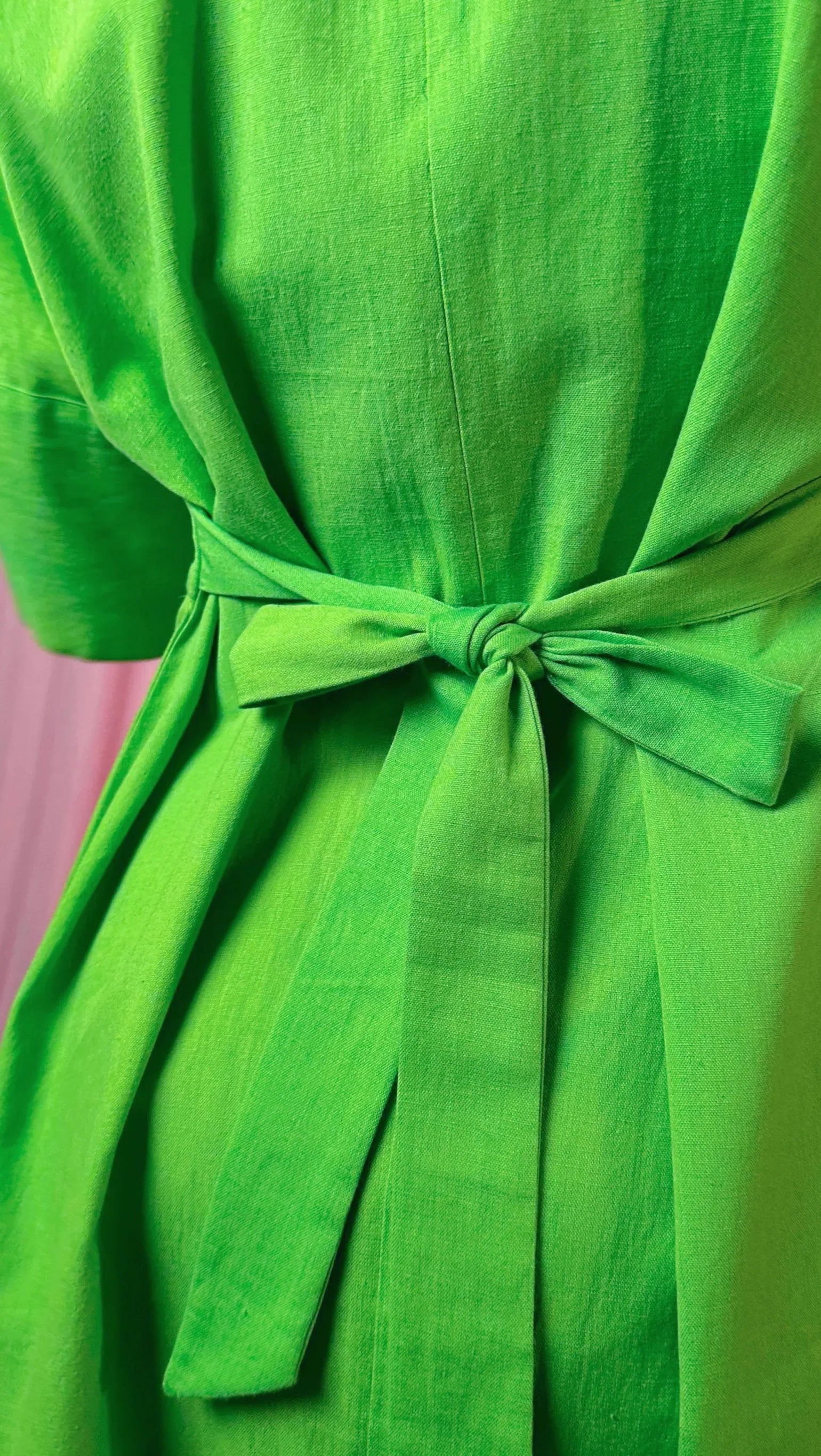 Handwoven Cotton Citrus Wrap Dress