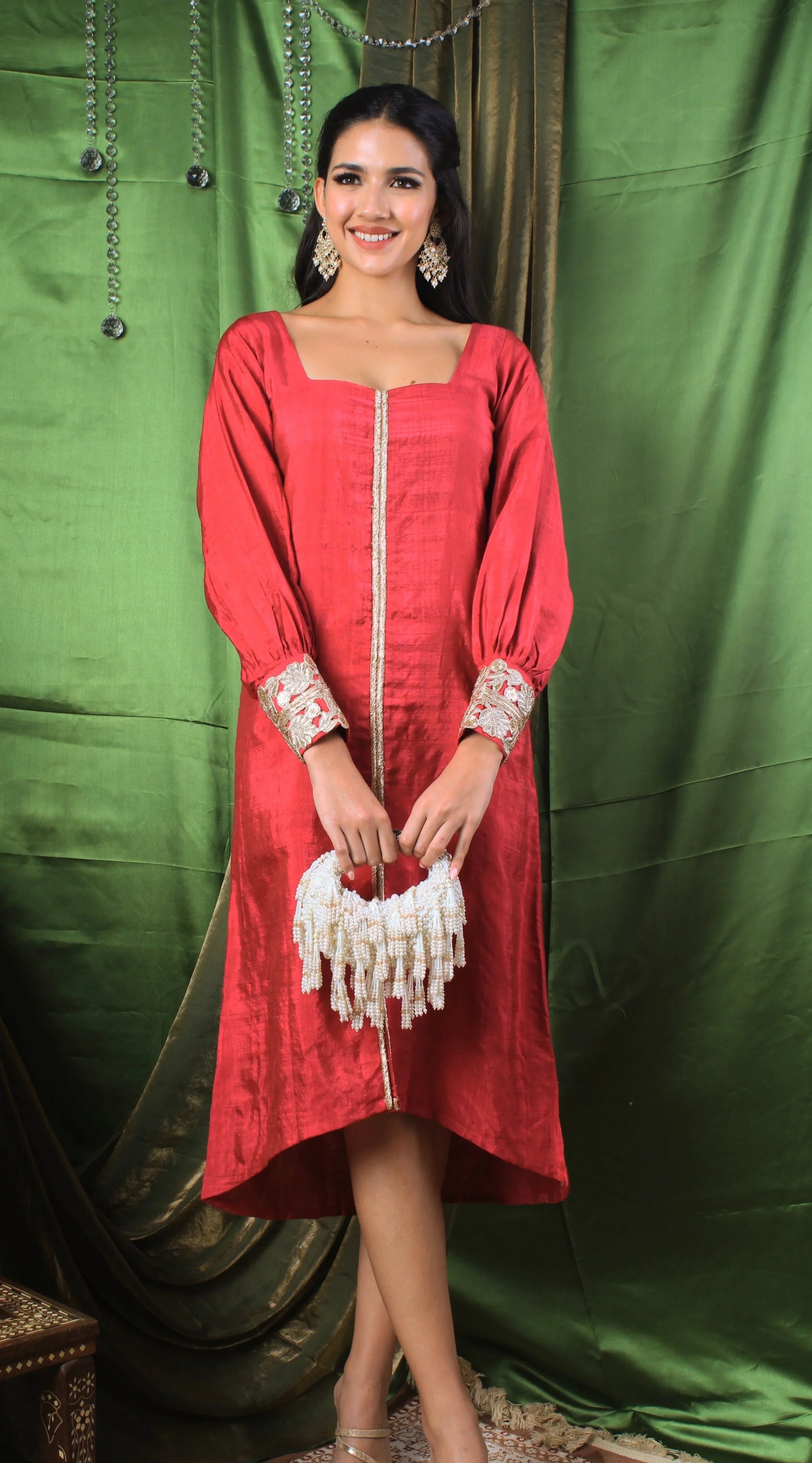 Handwoven Tourmaline Pink Dress