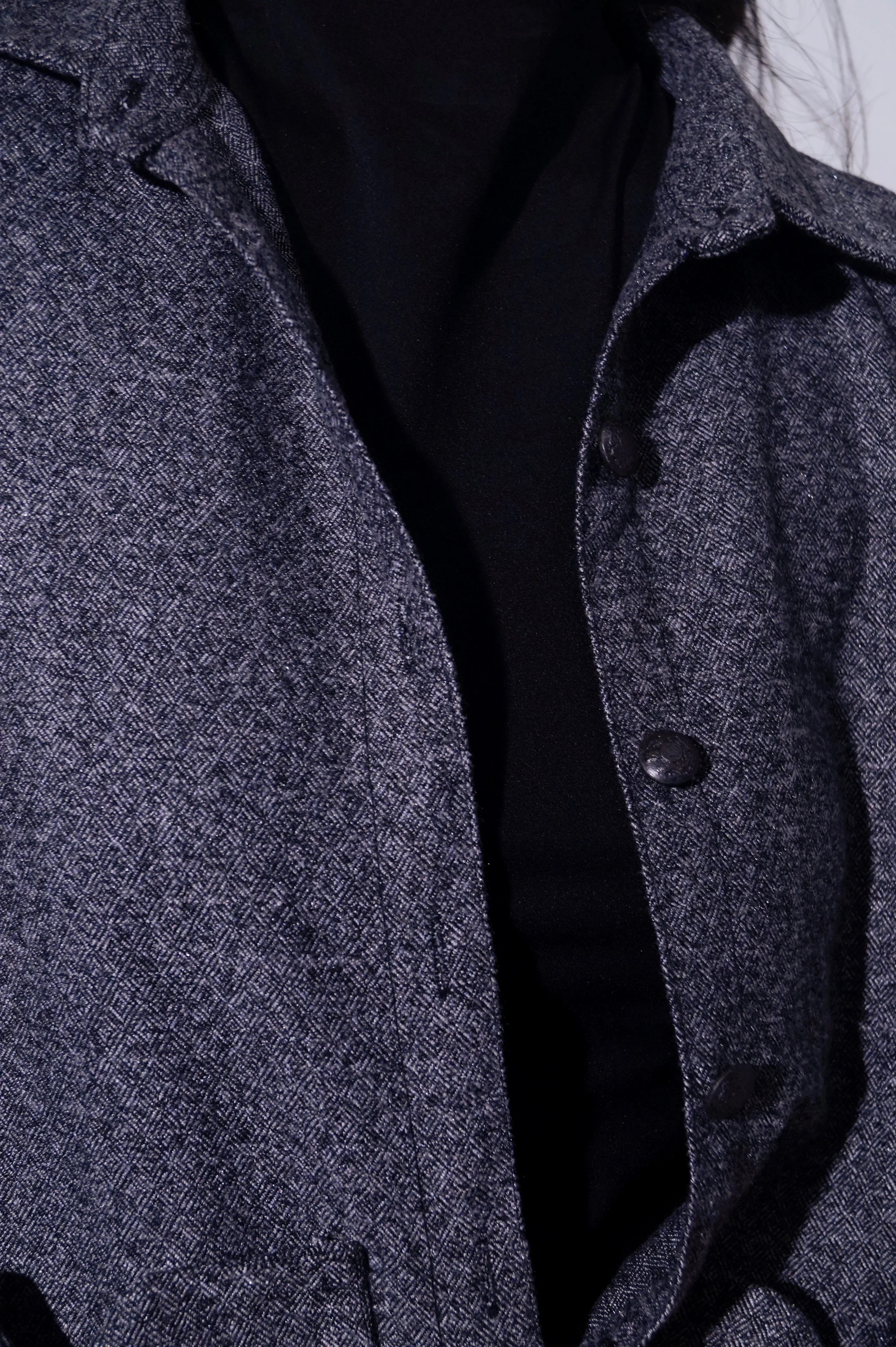 Handwoven Wool Graphite Jacket