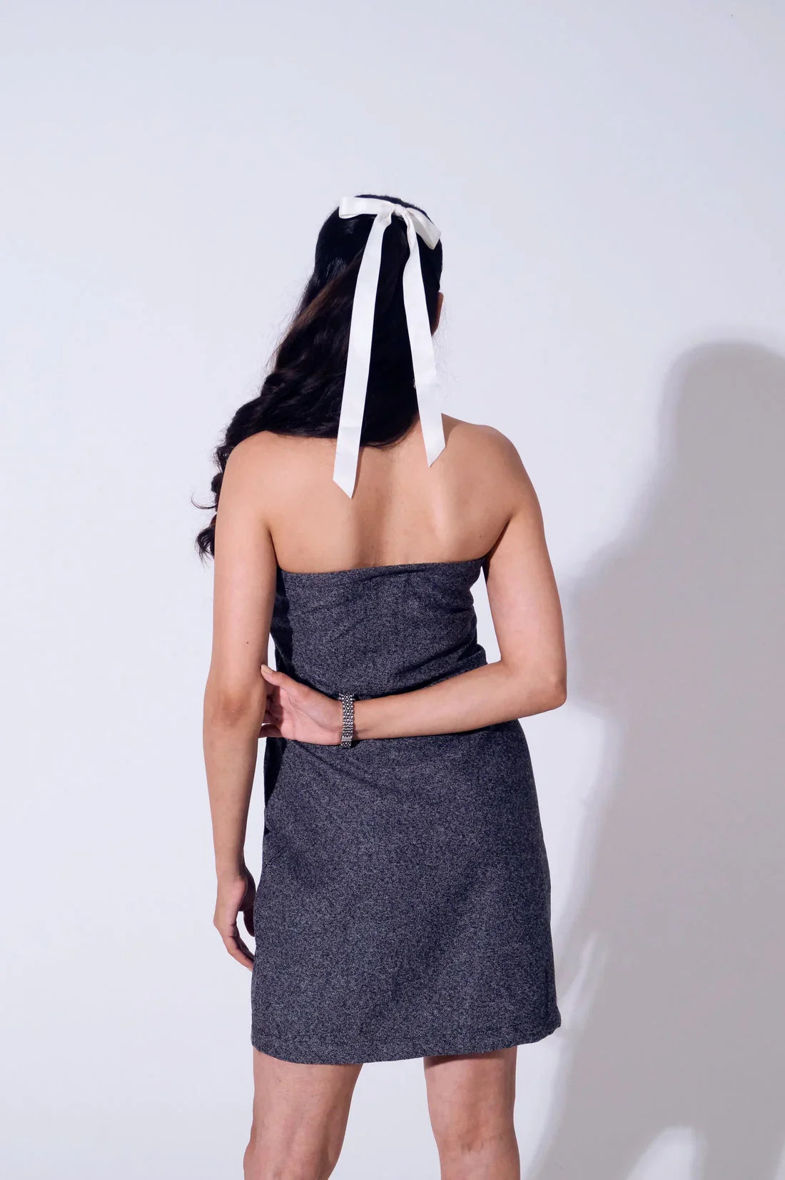 Handwoven Wool Blazer Dress