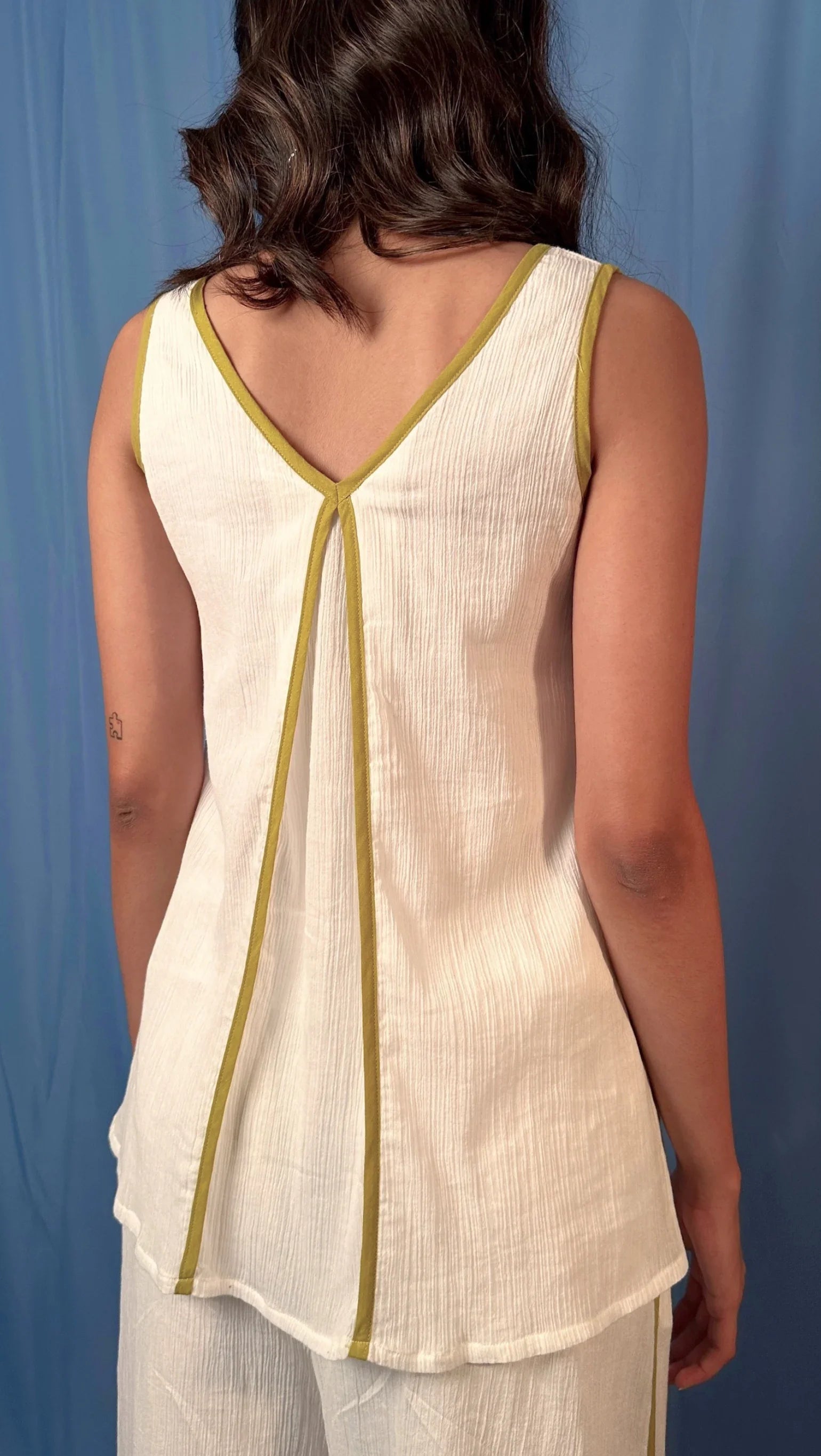 Handwoven crushed Lime & Citrus Coord set