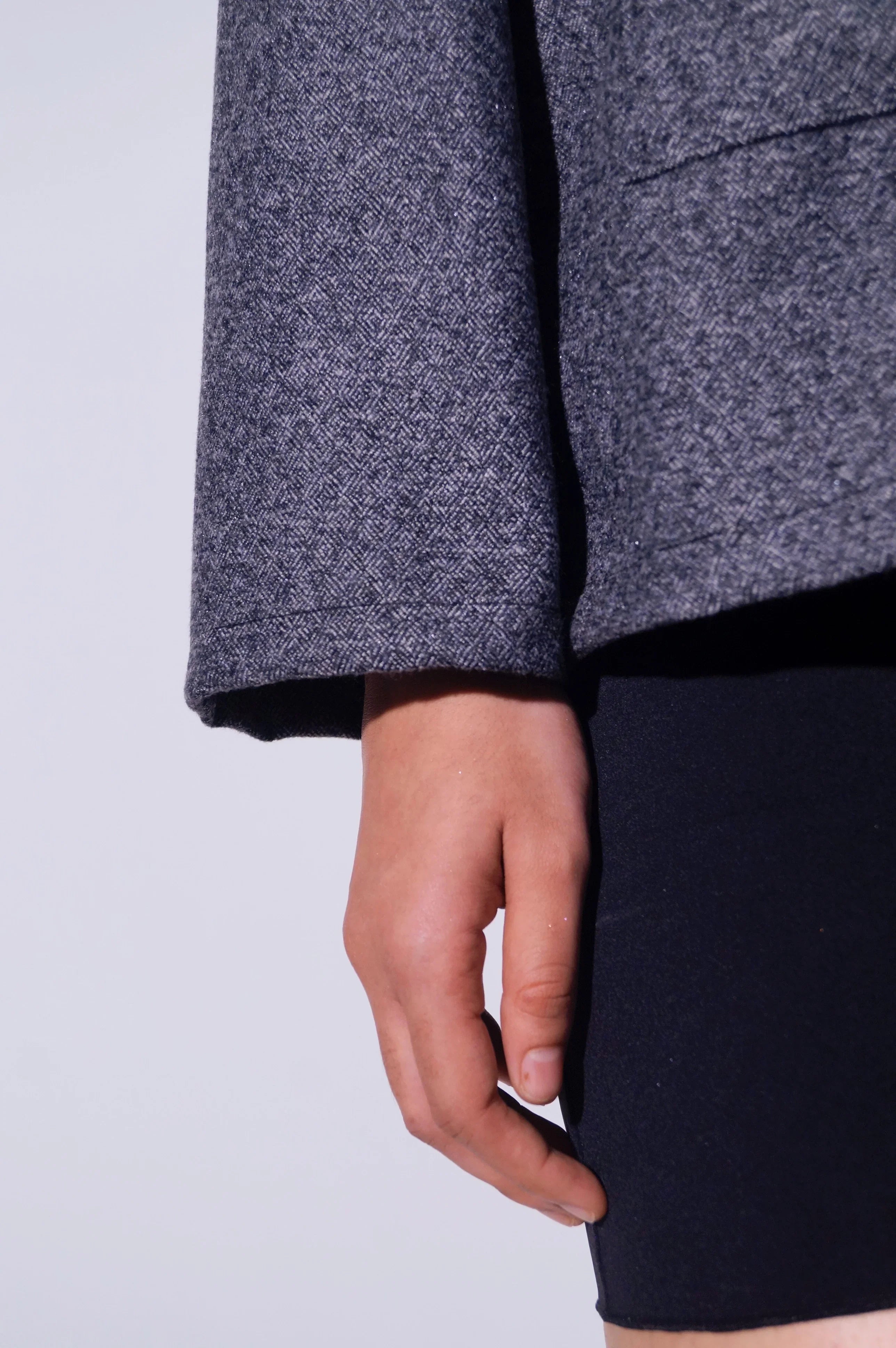 Handwoven Wool Graphite Jacket