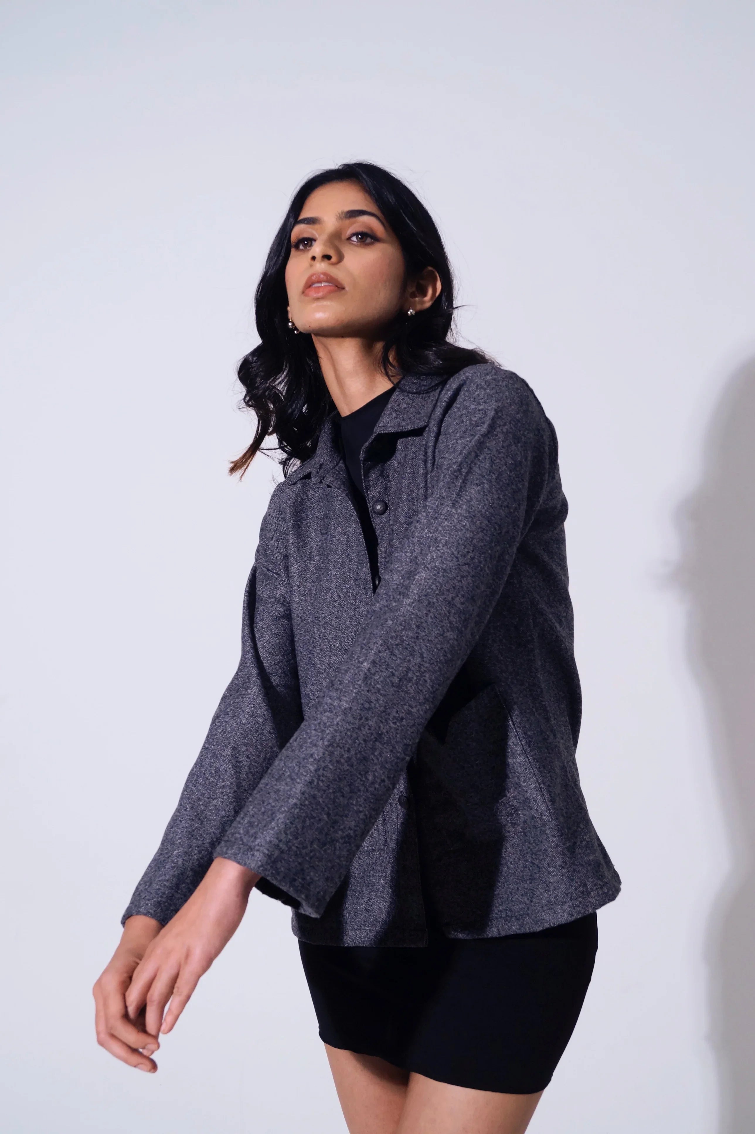 Handwoven Wool Graphite Jacket