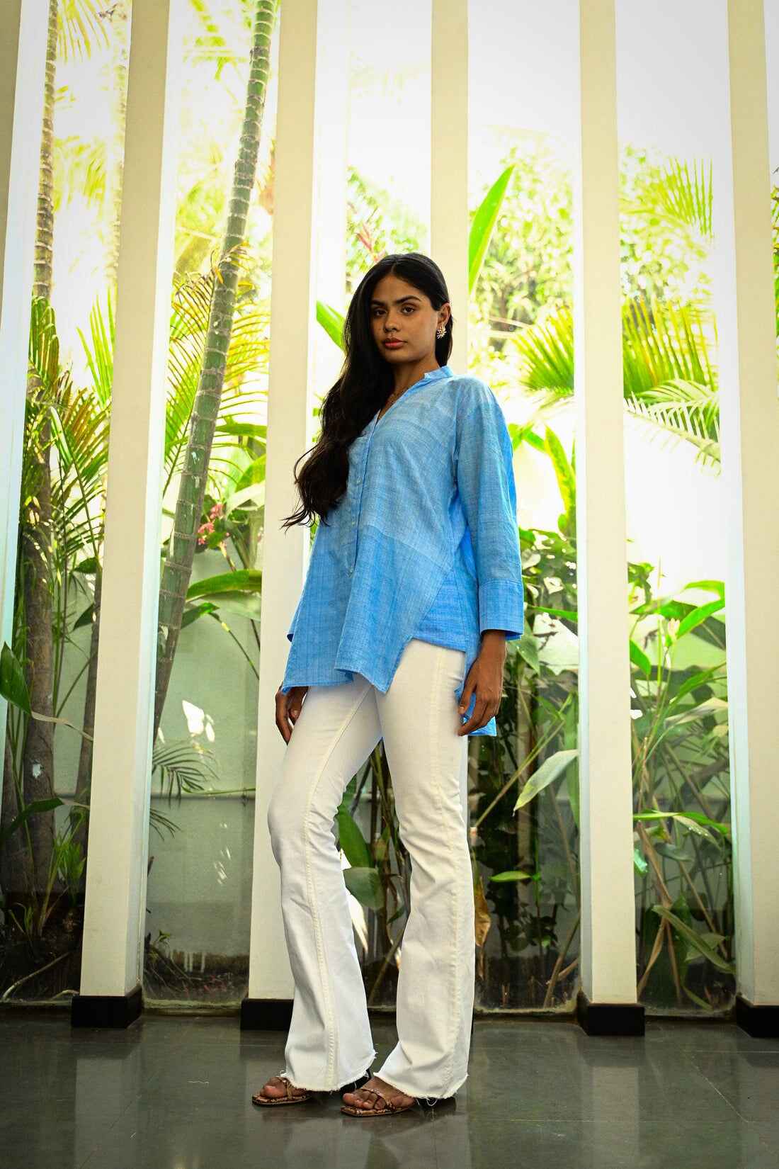 Handwoven Skyline Cotton Shirt