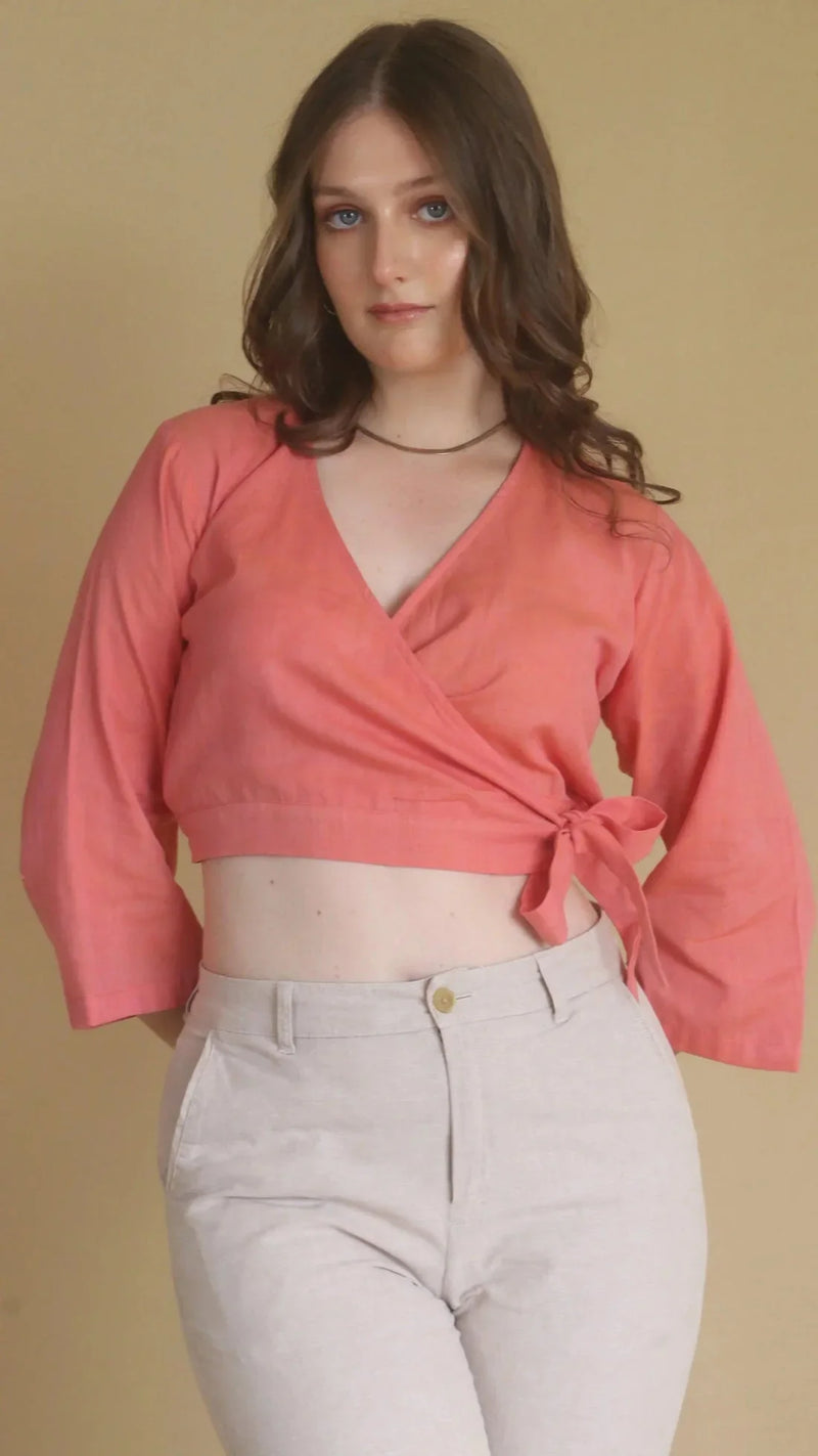 Handwoven Woven Wrap Top
