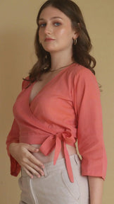 Handwoven Woven Wrap Top