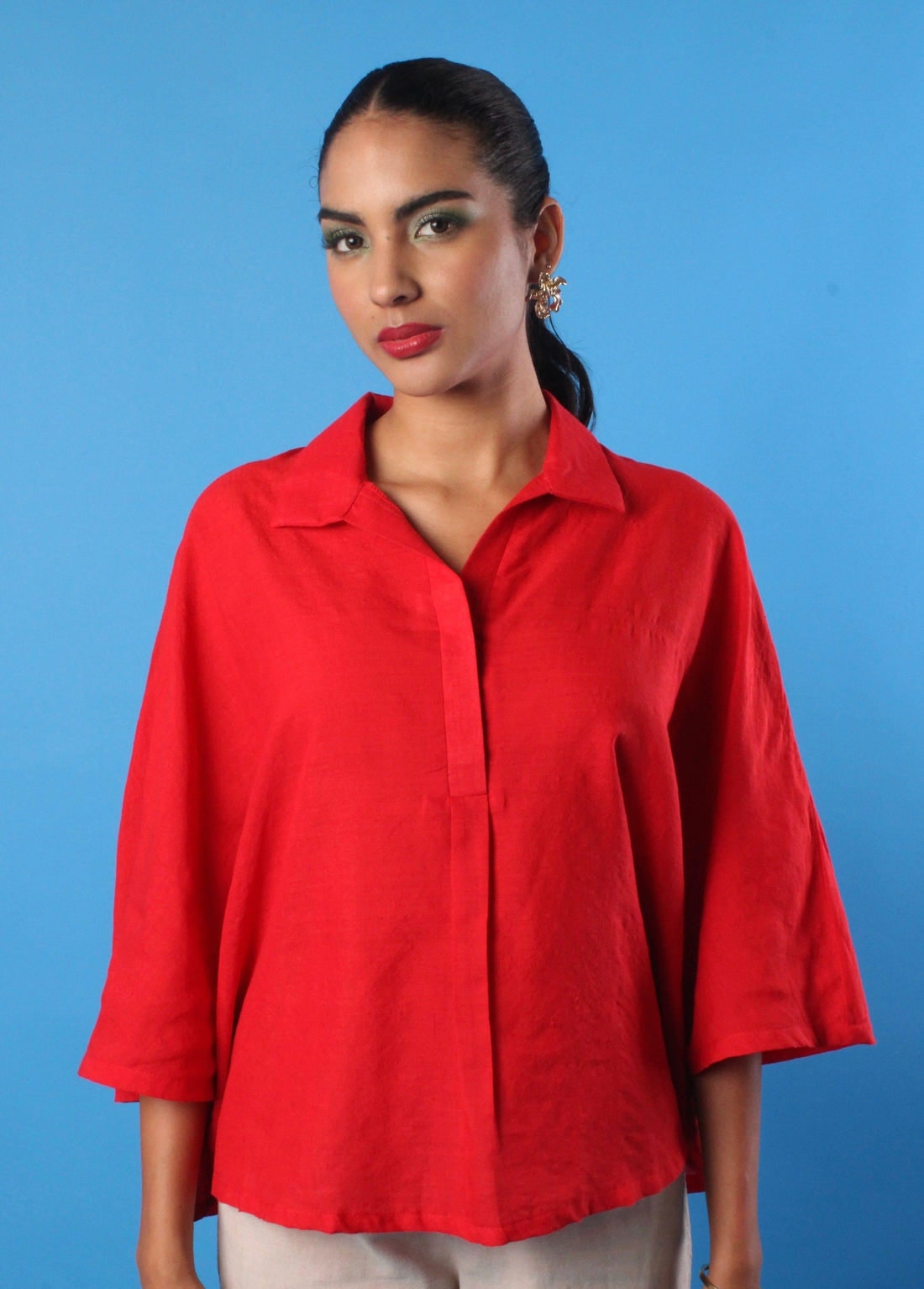 Handwoven Hibiscus Top