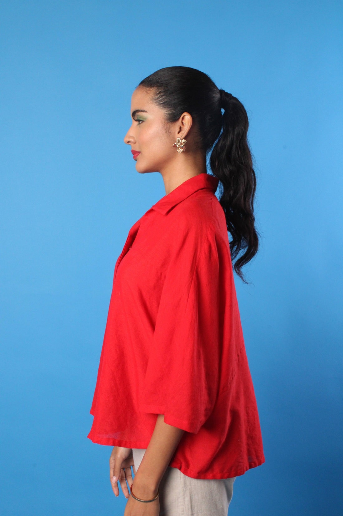 Handwoven Hibiscus Top