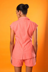 Handwoven Poppy Blazer Top
