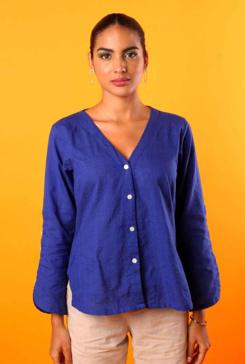 Handwoven Iris Top