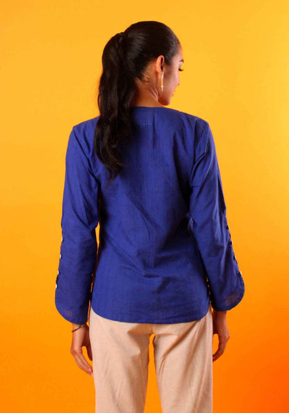 Handwoven Iris Top