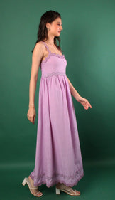 Handwoven Pansy Long Dress