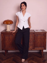 Handwoven Cotton City Muse Ivory Top