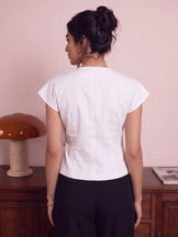 Handwoven Cotton City Muse Ivory Top