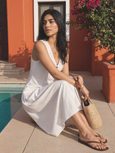 Handwoven Cotton white Getaway Dress