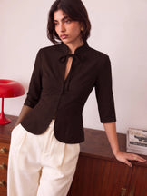Handwoven cotton Espresso The 9 to Wine Top