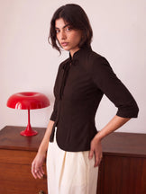 Handwoven cotton Espresso The 9 to Wine Top
