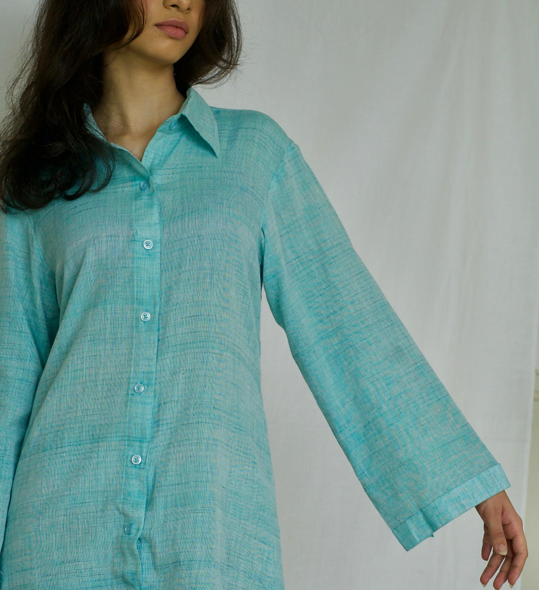 Pure Cotton Shirt Dress - Naava